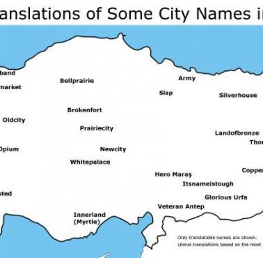 Dosłowne tłumaczenie niektórych nazw miast w Turcji