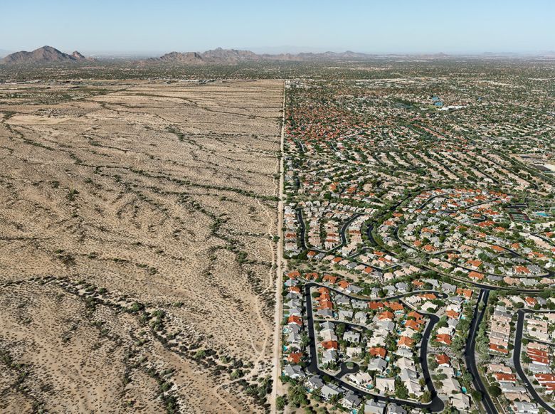 Granica między Scottsdale, Arizona & Salt River Indian Reservation