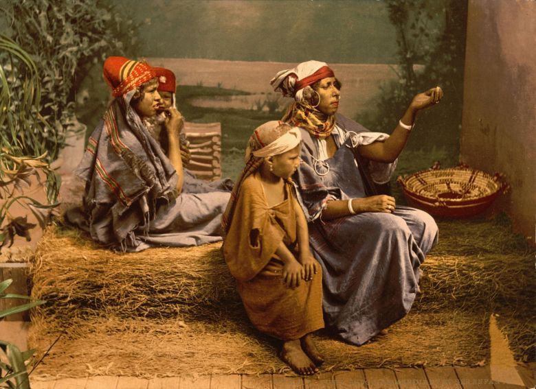 Żebrzący beduini, Tunis, Tunezja