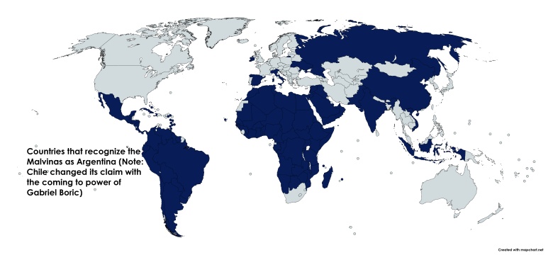 Kraje, które uznają Falklandy (Malwiny) za Argentynę