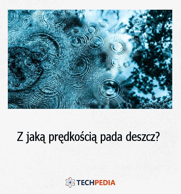 Z jaką prędkością pada deszcz?