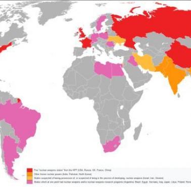 Status posiadania broni atomowej w poszczególnych państwach świata