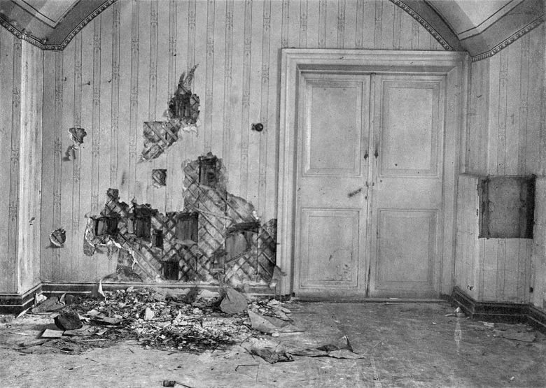 Piwnica w domu Ipatiewa, w której na rozkaz W.Lenina zamordowano całą carską rodzinę, 1918