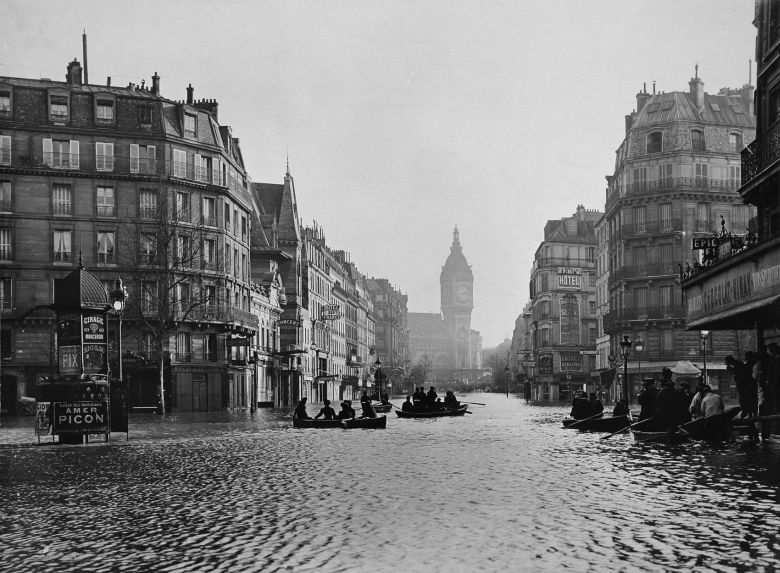 Paryż podczas wielkiej powodzi, 1910