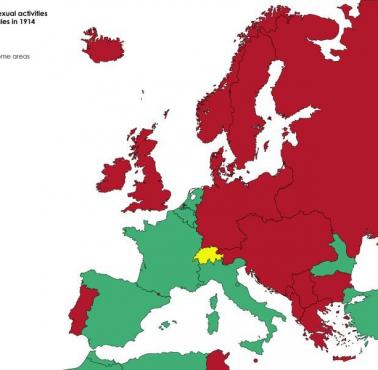 Legalność homoseksualizmu w Europie w 1914 roku