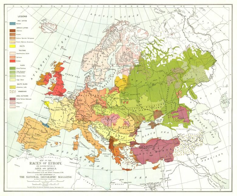 Rasy w Europie w 1919 roku