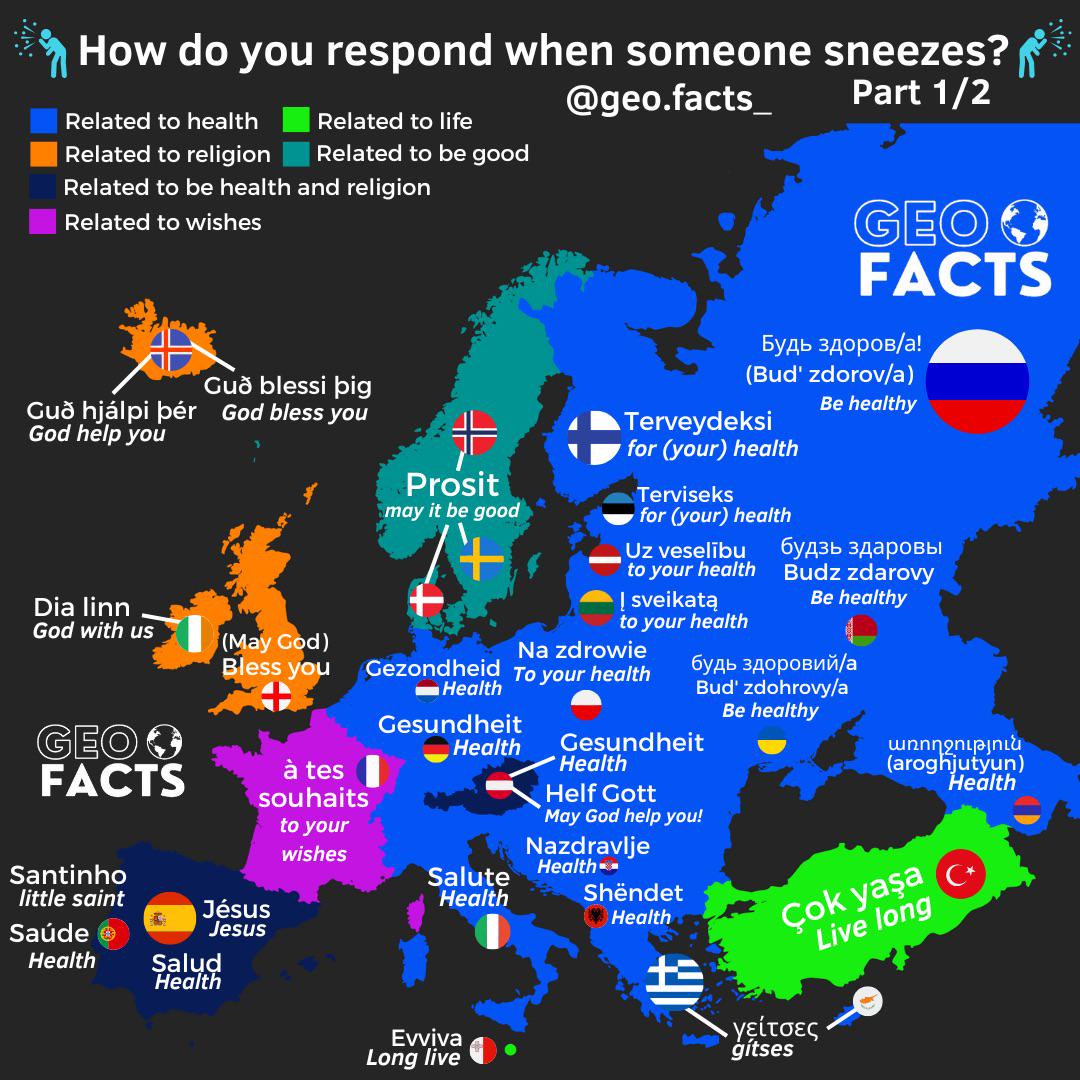 Jak reagujesz w Europie, gdy ktoś kichnie?