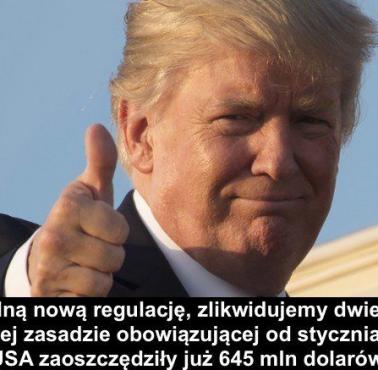 Regulacje ograniczają gospodarkę - Trump to zmienia w USA, 2017