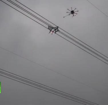 Dron i chińska linia energetyczna. Co może zrobić teraz dron .... (wideo)