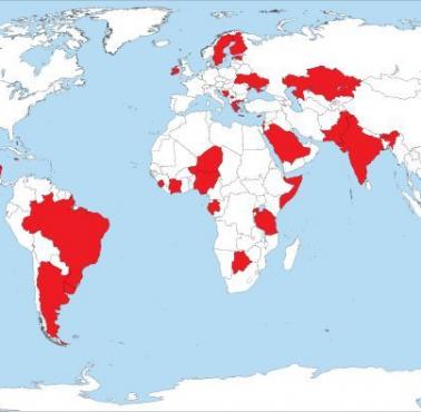 Kraje, które nie mają na swoich flagach koloru czerwonego