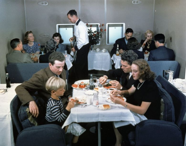 Restauracja na pokładzie hydroplanu Boeing 314 Clipper, 1938