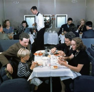 Restauracja na pokładzie hydroplanu Boeing 314 Clipper, 1938