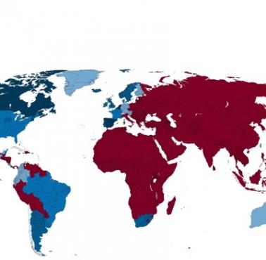 Poparcie dla wprowadzenia małżeństw jednopłciowych w poszczególnych krajach świata