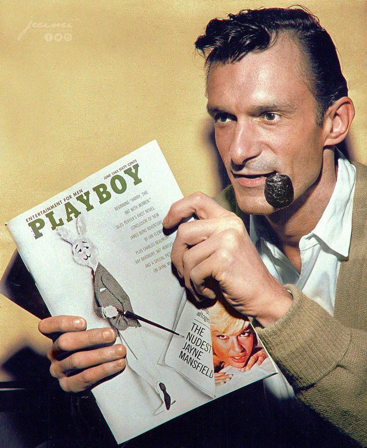 Hugh Hefner z czerwcowym numeru magazynu Playboy, 1963