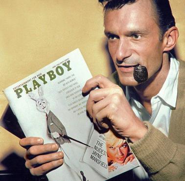 Hugh Hefner z czerwcowym numeru magazynu Playboy, 1963