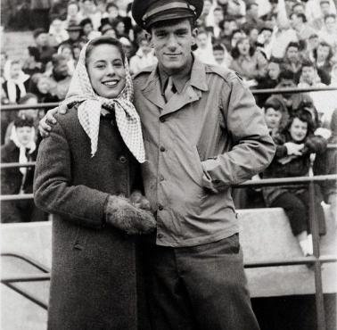 Hugh Hefner z pierwszą żoną - Millie Williams, 1949