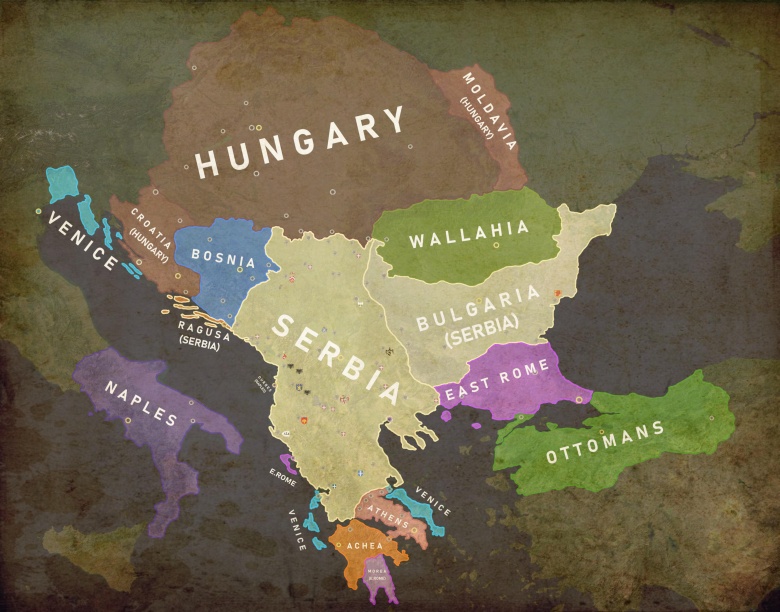 Bałkany w 1354 roku