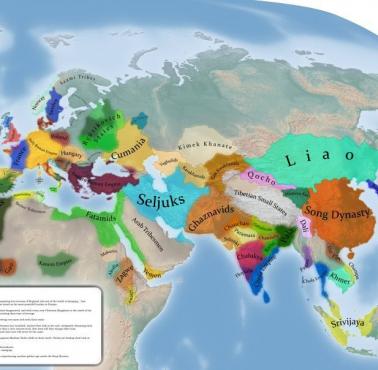 Mapa świata w 1066 roku n.e.