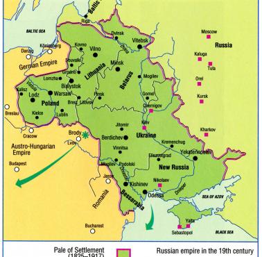 Strefa osiedlenia dla Żydów stworzona przez władze carskie