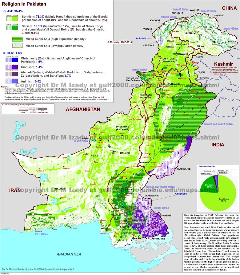 Dominujące religie w Pakistanie