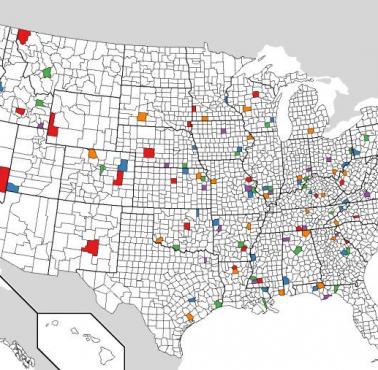 Najczęściej spotykane nazwy okręgów w USA