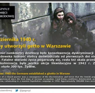 2 października 1940 roku Niemcy tworzą w W-wie getto