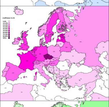Religie w Europie w 2050 roku (brak źródeł prognozy)