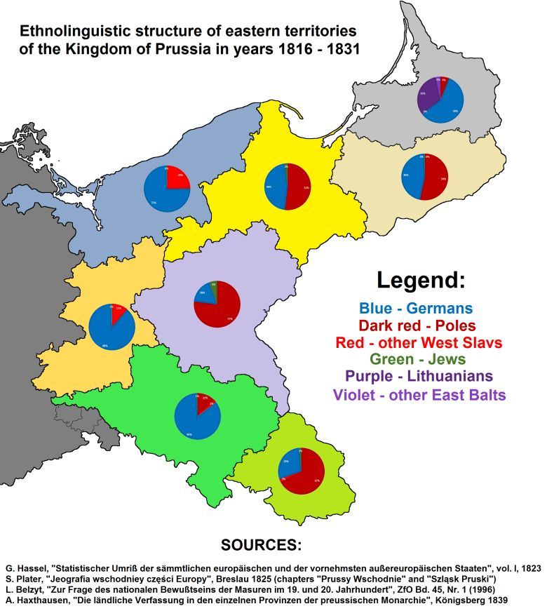 Struktura etniczno-lingwistyczna wschodnich prowincji Królestwa Pruskiego w latach 1816-1831