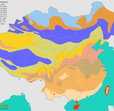 Najniższe temperatury zimą w Chinach i Mongolii