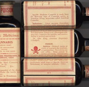 Lek w 1910 roku - konopie indyjskie w 74% alkoholu