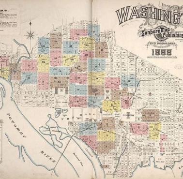 Mapa Waszyngtonu z 1888 roku