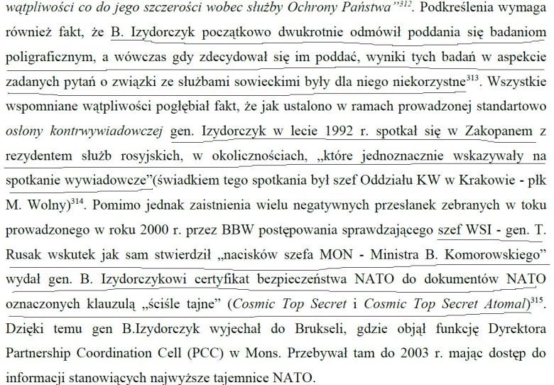 III RP, NATO, generał Izydoryczyk, UOP, WSI
