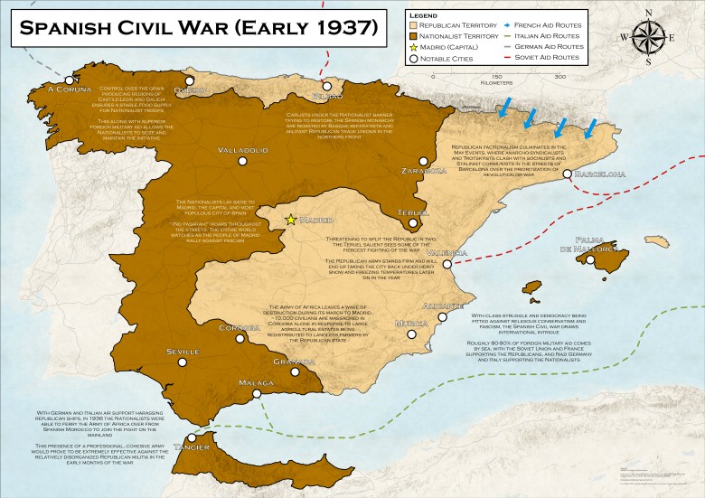 Wojna domowa w Hiszpanii, sytuacja w 1937 roku