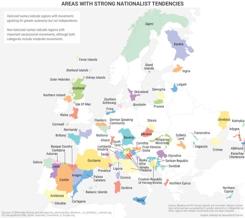 Europejskie obszary o tendencjach nacjonalistycznych