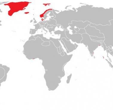 Duńskie imperium u szczytu potęgi w 1755 roku