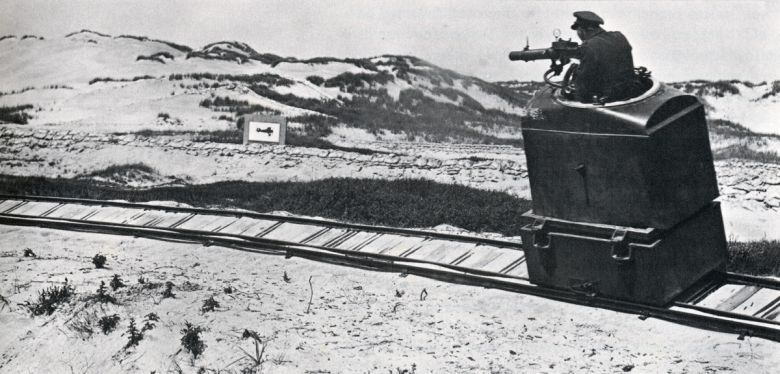 Ćwiczenia brytyjskiego strzelca pokładowego, 1917