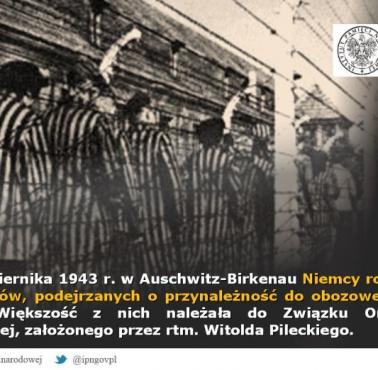 W Auschwitz Niemcy rozstrzeliwują 53 Polaków należących do obozowego podziemia, 1943