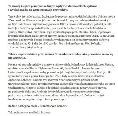 Stalinowscy sędziowie, resortowe dzieci w III RP