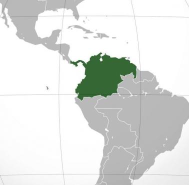 Największy zasięg terytorialny Kolumbii, 1830