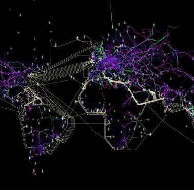Atlas połączeń - cała infrastruktura transportowa, komunikacyjna i energetyczna stworzona przez człowieka na jednej mapie