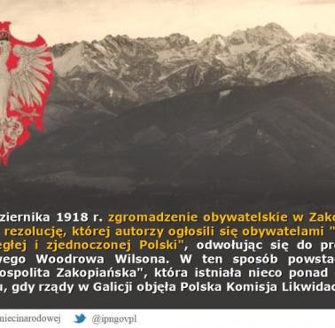  Nie czekając na ogłoszenie niepodległości przez resztę ziem polskich,  rozbroili austriackich żołnierzy i przejęli urzędy