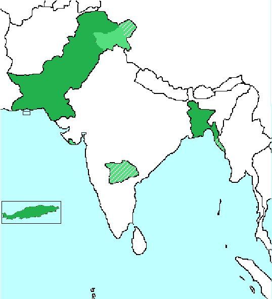 Zasięg terytorialny Pakistanu w 1947 roku