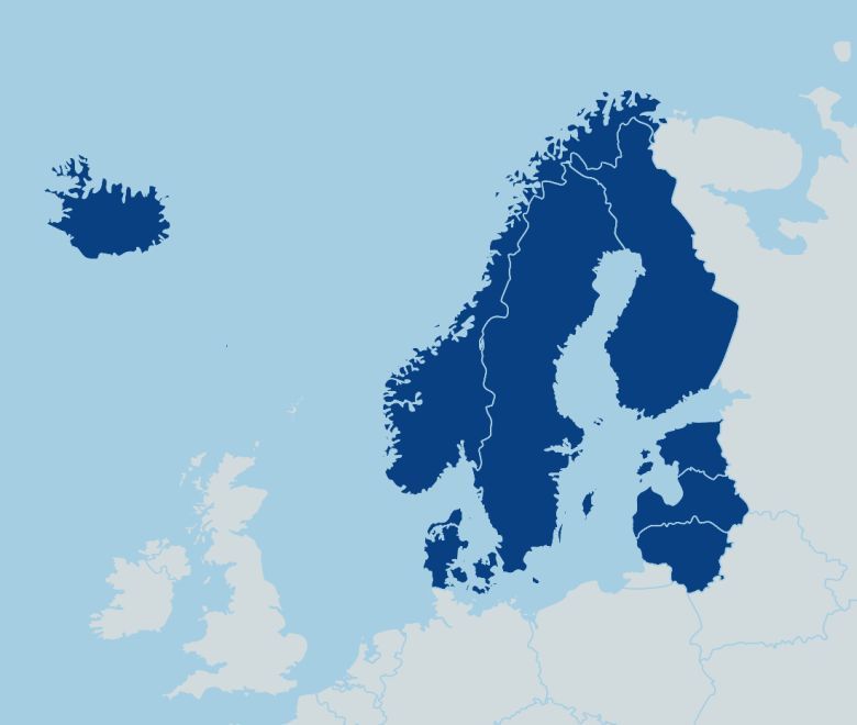 Państwa należące do Nordycko-bałtyckiej Ósemki (NB8)