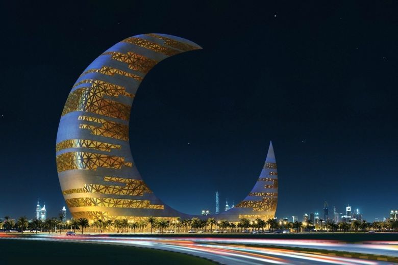 Propozycja nietypowej budowli w Dubaju - Crescent Moon Tower