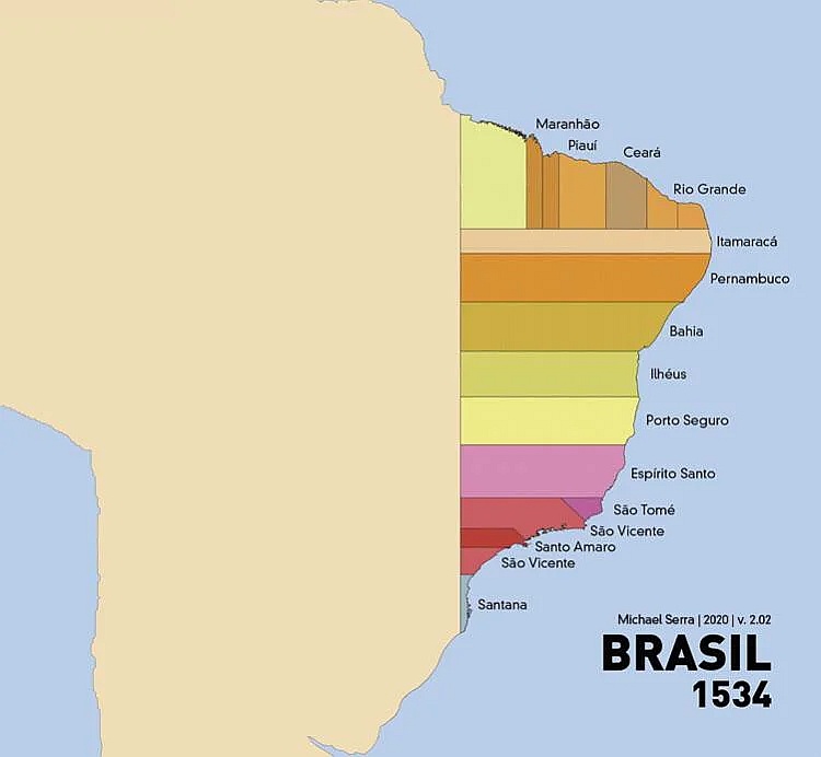 Terytorium Brazylii w 1534 roku