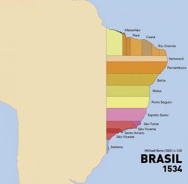 Terytorium Brazylii w 1534 roku