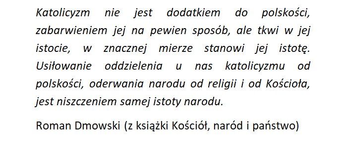 Katolicyzm i Polska, Roman Dmowski