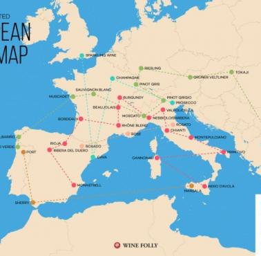 Europejska mapa winna