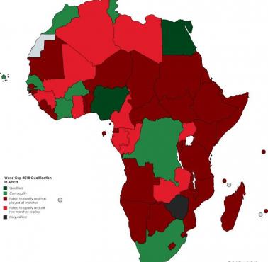 Afryka - aktualny stan kwalifikacji do mistrzostw świata w piłce nożnej - FIFA World Cup 2018