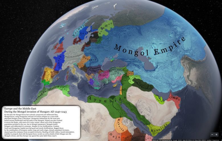 Imperium mongolskie u szczytu swojej potęgi w XIII wieku